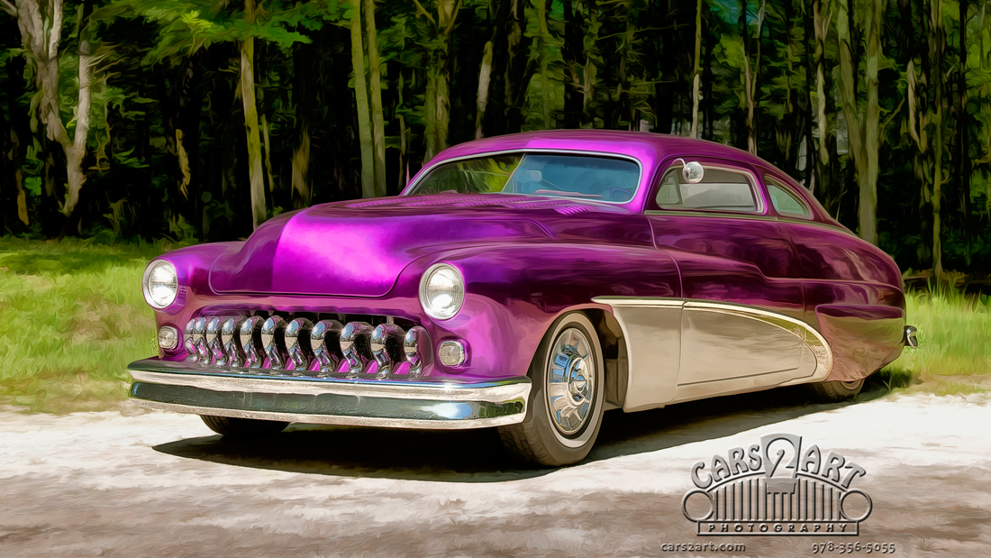 classic car purple